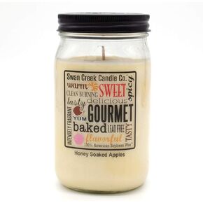 Swan Creek 100% American Soybean 24 Oz. Jar Candle - Honey Soaked Apples