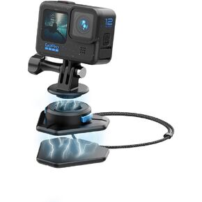 SUREWO Magnetic Quick Release Chest Mount,Magnetic Selfie Neck Holder Mount with Neck Strap Compatible with Go pro Hero 12/11/10/9/8/7/6,DJI Osmo Action 4/3/2 and More