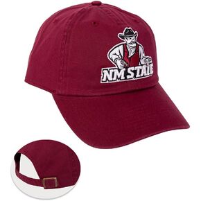 Desert Cactus New Mexico State University Baseball Hat Aggies NMSU Brimmed Embroirderd Cap Adjustable Cloth Strap Adult (Style A) Red
