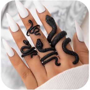 Snake Ring Set Personalized Punk Animal Hypoallergenic Fashion Snake Ring Jewelry Set for Women