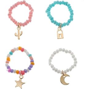 Gummy Bear Resin Rings Stackable Colorful Acrylic Beads Rings Round Gem Chunky Ring for Women Girls Macaron Transparent Rainbow Candy Color Accessories Lovely Animal Punk Party Jewelry