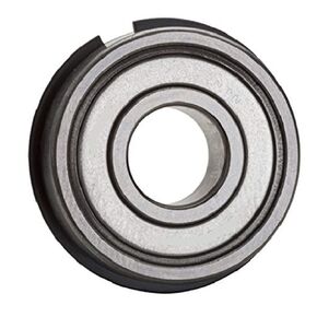 NTN Bearing 6201ZZNR Single Row Deep Groove Radial Ball Bearing with Snap Ring, Normal Clearance, Steel Cage, 12 mm Bore ID, 32 mm OD, 10 mm Width, Double Shielded