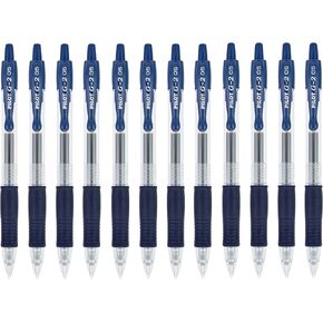 PILOT G2 Retractable Gel Pens, Extra Fine Point, Navy Ink, 0.5 mm, 12/Pack (13974)