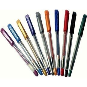 Flair Xtra Sparkle Glitter Gel 10 Colours Xtra Sparkle Gel Pen By (Pack Of Two = 20 Pens)