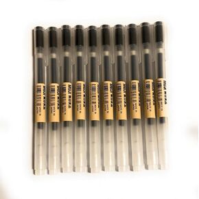 MUJI MoMa Gel Ink Ball Point Pen 0.38mm Black color 10pcs