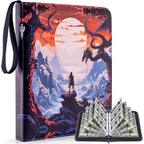 Trading Card Binder for MTG/YGO/PTCG Cards, Holds 900 Cards, Trading Card Holder, Game Collection Card Album, Gifts for Boys/Girls