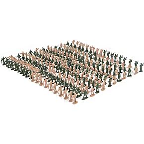 ikasus 360 Piece Plastic Tiny Army Men for Boys, Cool Mini Army Action Figures Military Set, Military Toy Soldiers Figures with Tanks, Planes, Flags Accessories Army Base for Boys,2.8x1.5cm
