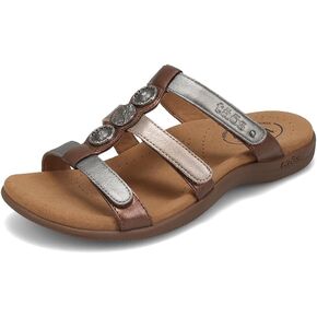 Taos Prize 4 Women’s Walking Sandal - Stylish and Adjustable Three Strap Open Back Slide On Walking Sandal with Premium Arch Support and Cushioning for All Day Comfort