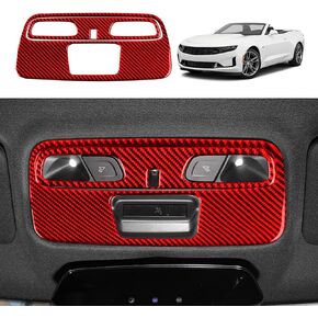 Carbon Fiber A/C Outlet Vent Knob Sticker Decal Interior Trim Cover for Chevrolet Camaro 2016 2017 2018 2019 2020 Decoration Accessories(4PCS Red)