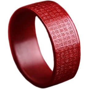 HETICA Cinnabar Feng Shui Ring, Attracting Wealth Feng Shui Cinnabar Ring for Men Women, That Bring Good Luck FengShui Lucky Ring Money Amulet Lucky Rings Mother's Day Gifts