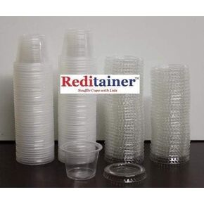 Jello Shot Souffle Portion Cups with Lids (500, 1 ounce)