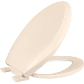 W4TSPR Round Plastic Toilet Seat Slow Close ? Easy Remove, White