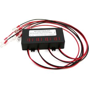 Battery Voltage Balancer 48V - 4 x 12V Battery Equalizer with LED Display of Battery Voltage for Gel Flood AGM Lead Acid Lithium Battery (HC02 Balancer)