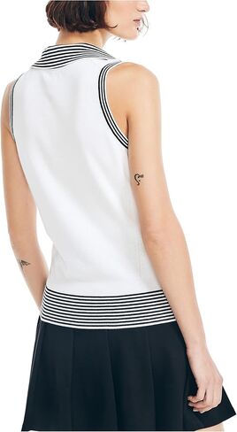 Nautica Women's Sustainably Crafted Classic Fit Polo Sweater in Saudi Arabia