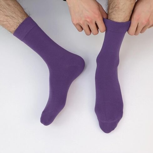 Mens Viscose Bamboo Fiber Crew Socks Breathable Classic Vibrant Colorful Fashion Cool Socks 4 Pairs in Saudi Arabia
