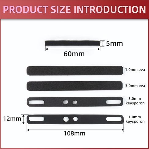 YIMAGUJRX رغوة شريط المسافة للوحة المفاتيح، 6.25U لوحة كاتم الصوت لشريط مساحة لوحة المفاتيح الميكانيكية (6 قطع، 6.25U) in Kuwait