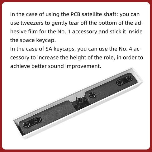 YIMAGUJRX رغوة شريط المسافة للوحة المفاتيح، 6.25U لوحة كاتم الصوت لشريط مساحة لوحة المفاتيح الميكانيكية (6 قطع، 6.25U) in Kuwait