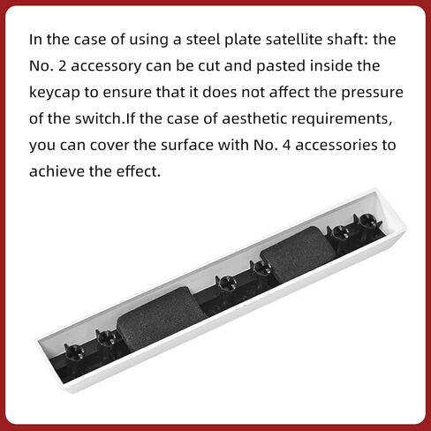YIMAGUJRX رغوة شريط المسافة للوحة المفاتيح، 6.25U لوحة كاتم الصوت لشريط مساحة لوحة المفاتيح الميكانيكية (6 قطع، 6.25U) in Kuwait