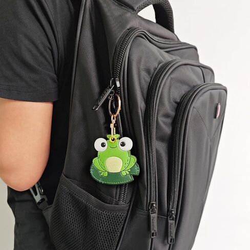 حامل بطاقة هوائية مخفي من الجلد الصناعي، ملحقات حافظة هوائية واقية لطيفة من Kawaii مع سلسلة مفاتيح بحبل لحزام المعصم (اللون Q) in Kuwait