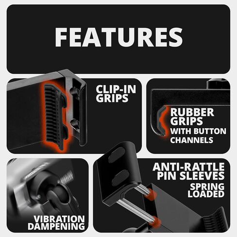 Tackform Black Motorcycle Perch/Brake/Clutch Reservoir Phone Mount - Vibration Dampening 20MAXX Spring Cradle | 3.5" Long Reach Arm | Aluminum | Compatible with Harley-Davidson, Gold Wing, More in Saudi Arabia