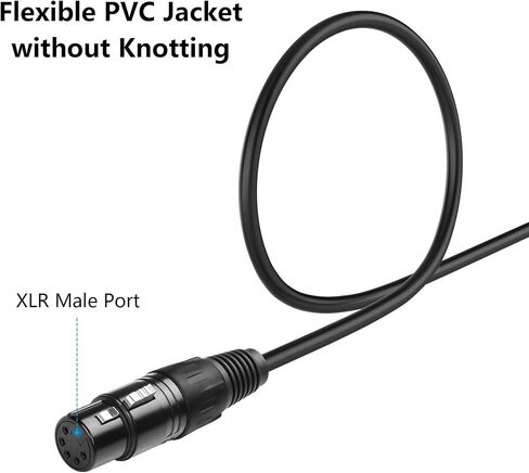 كابل تمديد GINTOOYUN 5 Pin XLR أنثى إلى RJ45 كابل XLR DMX للسماعات والخلاطات ومعدات إضاءة الصوت والمسرح - 30 سم/1 قدم (5 Pin XLR أنثى إلى RJ45 ذكر) in Saudi Arabia