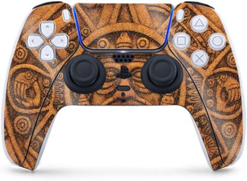 غلاف MightySkins اللامع للألعاب لوحدة تحكم PS5 / Playstation 5 - أزتيك منحوت | لمسة نهائية لامعة متينة شديدة اللمعان | سهل التطبيق وتغيير النمط | صنع في الولايات المتحدة الأمريكية in Saudi Arabia