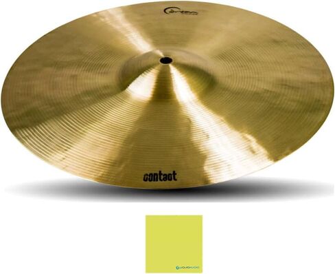 Dream Cymbals and Gongs 14 Inch Crash Cymbal (C-CR14) Bundle with Liquid Audio Instrument Polishing Cloth - Dream Contact Series in Saudi Arabia