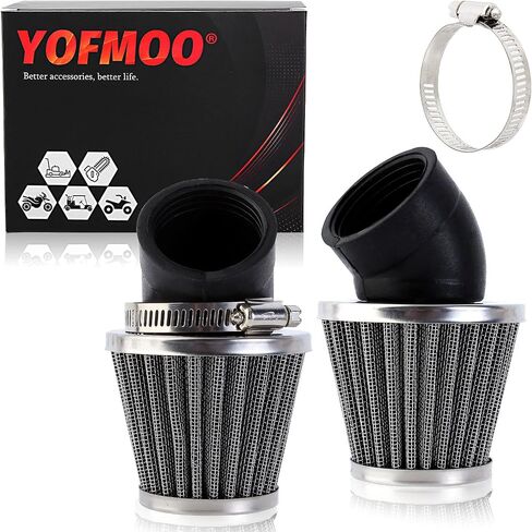 Filter Cleaner 35mm 45 Degree Angled for 50cc 70cc 90cc 110cc 125cc 2-stroke 4-stroke Engine Motorcycle ATV Quad Scooter Go Kart Moped Pit Dirt Pocket Mini Bike 34mm 36mm Pack of 2 in Saudi Arabia