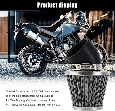 Filter Cleaner 35mm 45 Degree Angled for 50cc 70cc 90cc 110cc 125cc 2-stroke 4-stroke Engine Motorcycle ATV Quad Scooter Go Kart Moped Pit Dirt Pocket Mini Bike 34mm 36mm Pack of 2 in Saudi Arabia