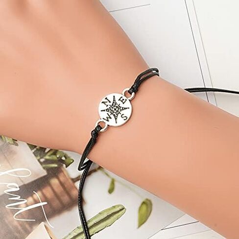 Pingyongchang 2022 Compass Bracelet Friendship Graduation Gifts for Women Mens Boy Girls Inspirational Bracelets College High School Graduate Gifts in Saudi Arabia