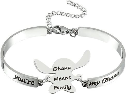 Stich Lilo Bracelet Ohana Bracelet Stich Jewelry Funny Cartoon Movie Fans Lover Bracelet Inspired Gifts in Saudi Arabia