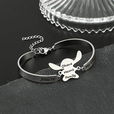Stich Lilo Bracelet Ohana Bracelet Stich Jewelry Funny Cartoon Movie Fans Lover Bracelet Inspired Gifts in Saudi Arabia