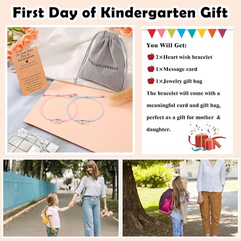 PINKDODO First Day of Bracelets Set for 2 Matching Wish Bracelets Back to School Gifts in Kuwait