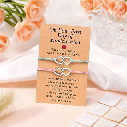PINKDODO First Day of Bracelets Set for 2 Matching Wish Bracelets Back to School Gifts in Kuwait