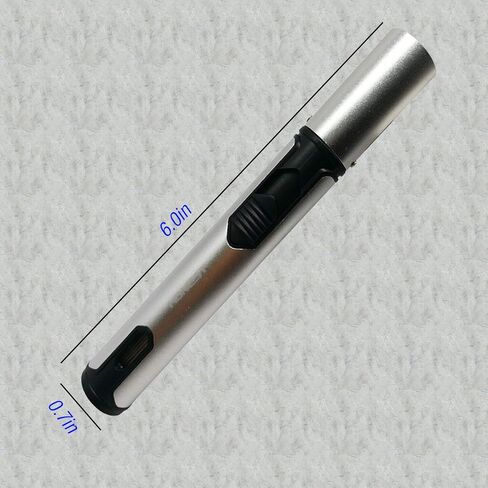 Refillable Butane Torch Lighter Adjustable Flame Lighter Jet Camping Lighter for Desserts, Creme Brulee, Welding, BBQ and Baking -Black (Butane Gas Not Included) in Saudi Arabia