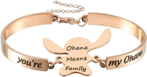 Stich Lilo Bracelet Ohana Bracelet Stich Jewelry Funny Cartoon Movie Fans Lover Bracelet Inspired Gifts in Kuwait
