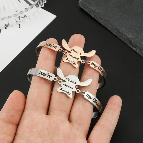 Stich Lilo Bracelet Ohana Bracelet Stich Jewelry Funny Cartoon Movie Fans Lover Bracelet Inspired Gifts in Kuwait