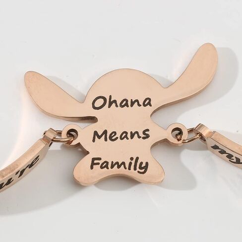 Stich Lilo Bracelet Ohana Bracelet Stich Jewelry Funny Cartoon Movie Fans Lover Bracelet Inspired Gifts in Kuwait