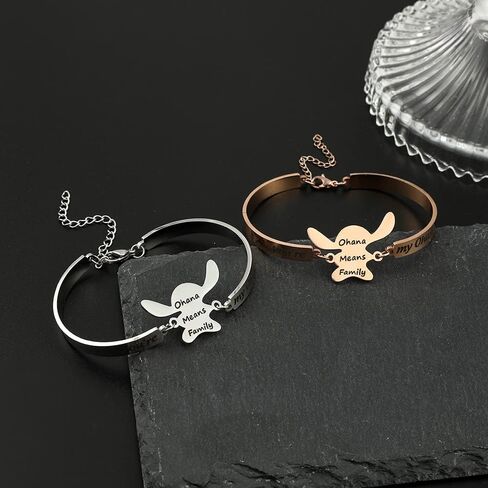 Stich Lilo Bracelet Ohana Bracelet Stich Jewelry Funny Cartoon Movie Fans Lover Bracelet Inspired Gifts in Kuwait