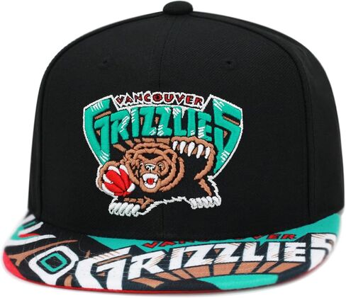 Mitchell & Ness Vancouver Grizzlies NBA Swingman Pop Snapback Hat Adjustable Cap - Black in Saudi Arabia