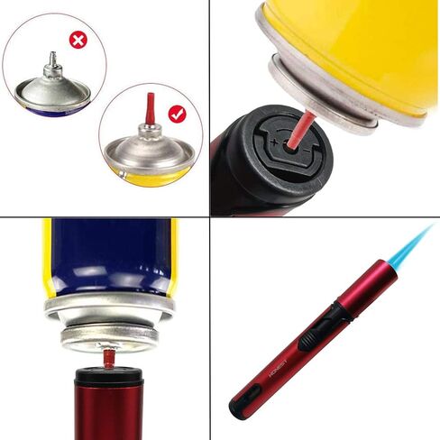 Refillable Butane Torch Lighter Adjustable Flame Lighter Jet Camping Lighter for Desserts, Creme Brulee, Welding, BBQ and Baking -Black (Butane Gas Not Included) in Saudi Arabia