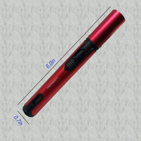 Refillable Butane Torch Lighter Adjustable Flame Lighter Jet Camping Lighter for Desserts, Creme Brulee, Welding, BBQ and Baking -Black (Butane Gas Not Included) in Saudi Arabia