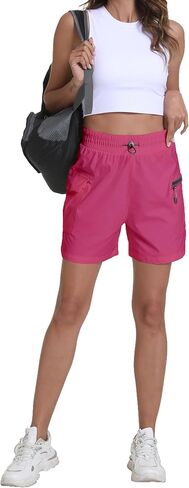 Rrosseyz Running Shorts for Women with Pockets Athletic Sport Lightweight Gym Pants for Workout and Sports(Hot Pink,M) in Saudi Arabia