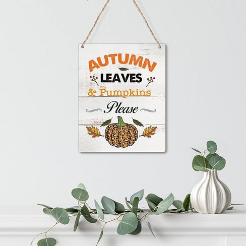 أوراق الخريف واليقطين يرجى علامة خشبية جدار الفن ريفي الخريف خشبية معلقة علامة لمزرعة المنزل المطبخ باب الجدار الديكور in Kuwait