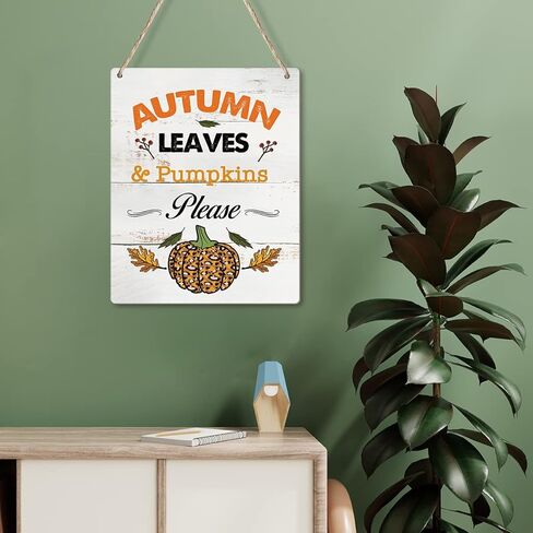 أوراق الخريف واليقطين يرجى علامة خشبية جدار الفن ريفي الخريف خشبية معلقة علامة لمزرعة المنزل المطبخ باب الجدار الديكور in Kuwait