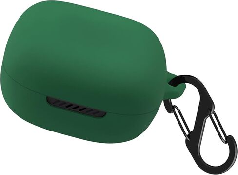 حافظة سيليكون Geiomoo متوافقة مع JBL Live Free 2، غطاء واقٍ مزود بحلقة تسلق (أسود) in Saudi Arabia