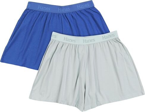 شورت نوم Hanes Originals SuperSoft للسيدات، شورت مريح للاستراحة، 8.25 سم، قطعتان in Kuwait