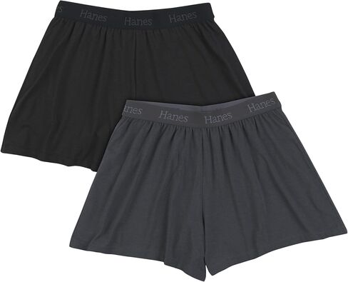 شورت نوم Hanes Originals SuperSoft للسيدات، شورت مريح للاستراحة، 8.25 سم، قطعتان in Kuwait