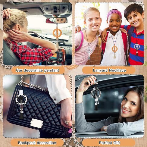 Maysing 15 Set Silicone Beadable Rings Making Kits, 65mm Round Silicone Loop Silicone Beads Keychain Tassels for DIY Car Charm Keychain Jewelry Bracelet Necklace Supplies Hanging Pendant in Saudi Arabia