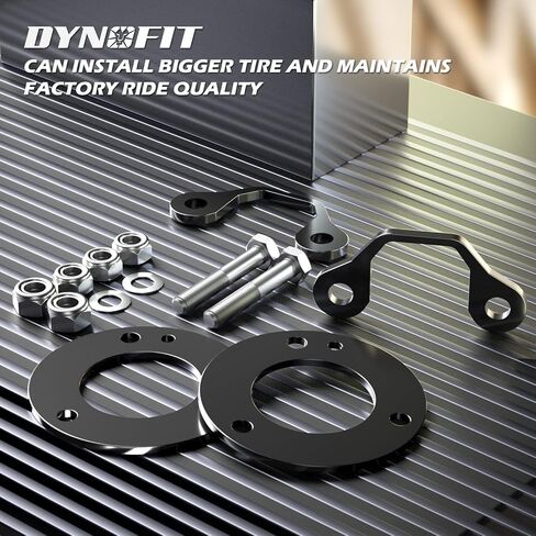 مجموعة أدوات التسوية الأمامية Dynofit للطرق الوعرة مقاس 1 بوصة متوافقة مع 2021+ Bronco 2wd 4wd، مجموعة رفع تعليق فاصل أمامي مقاس 1 بوصة، مطلية بمسحوق أسود in Kuwait